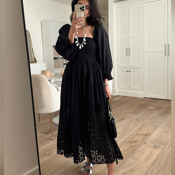 knee length dresses for ladies FREE PEOPLE PERFECT STORM MAXI DRESS